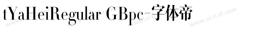 tYaHeiRegular GBpc字体转换
